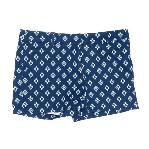 Kenar 6‎ navy white pattern cotton blend mid rise vacation beach summer shorts - Picture 1 of 6
